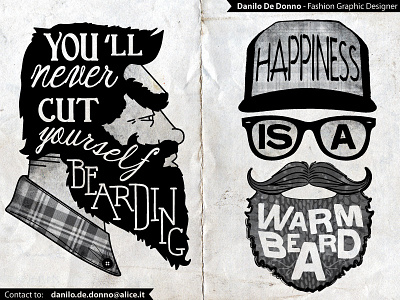 Warm Beard barber beard danilo de donno fashion graphic happiness lumberjack mustache print apparel t shird design vector graphic vintage woody