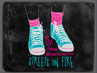 Streets on Fire dance music danilo de donno fashion design fire punk rock roads run shoes sneakers streets trainer