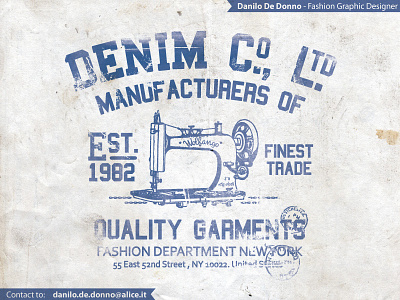Denim Co. apparel clothing company denim fashion department garments industry jeans manufacture print sewing machine stitch