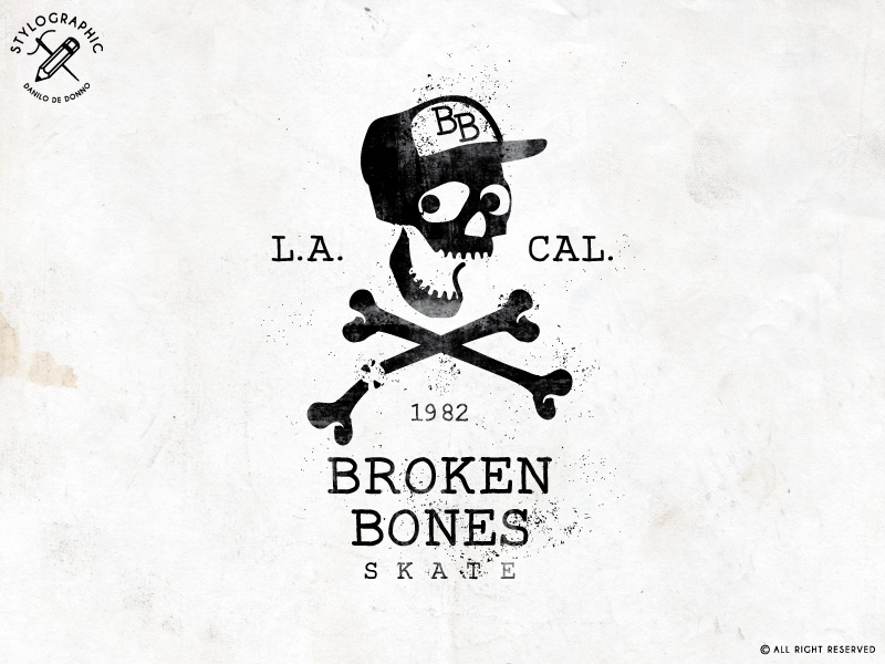 Кость графический дизайн. Broken Bones logo. By Bone логотип.