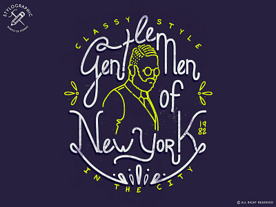Gentlemen Of New York city classy dress elegant fashion gentlemen graphic print hipster man new york style typography