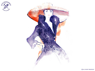 Old Fashion fashion design glamour haute couture illustration lady old fashion painting paris sketch style watercolor woman