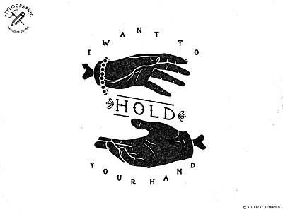 Hold Your Hand cards invite letter lettering love married message passion poster typography wedding words