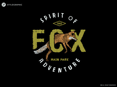 Fox adventure animal forest fox free illustration nature park typography wild wood woody