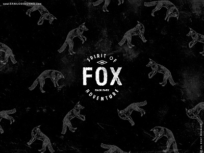 Fox Patternb adventure camp forest fox freedom outdoor pattern type typography vintage wild wood
