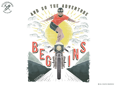 And So The Adventure Begins adventure cafe racer hipster moto motorbike motorccycle rider summer tattoo vintage wild wildlife