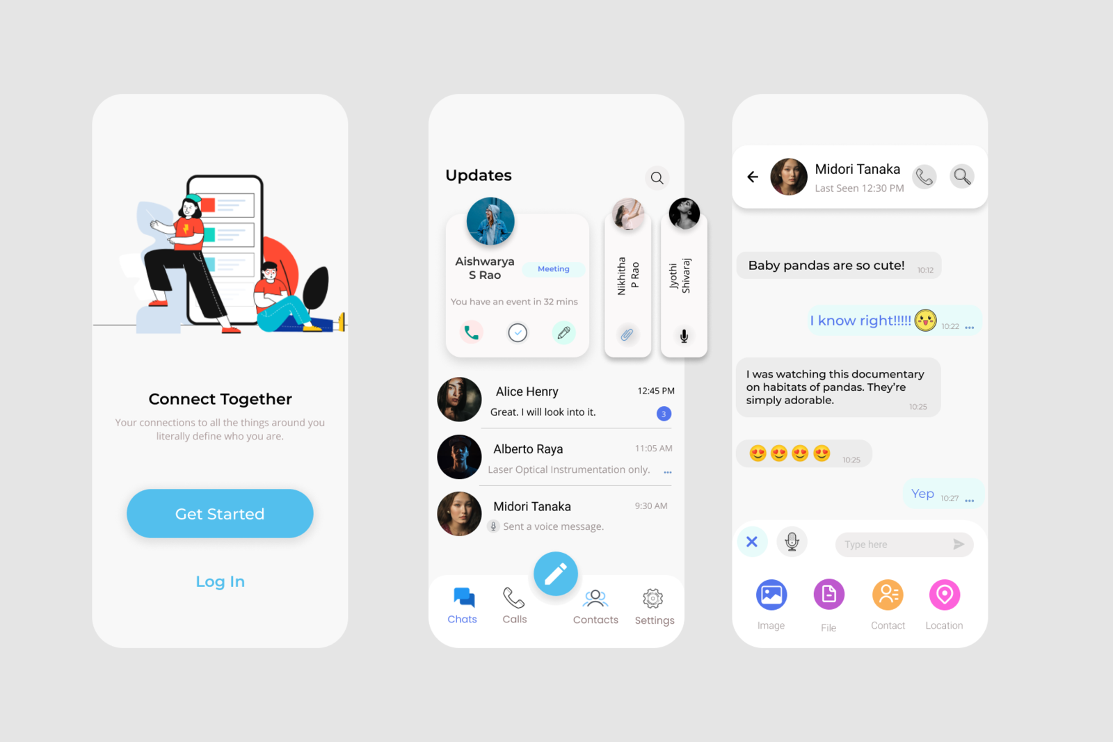 Messaging app by Jahnavi S Athreya on Dribbble