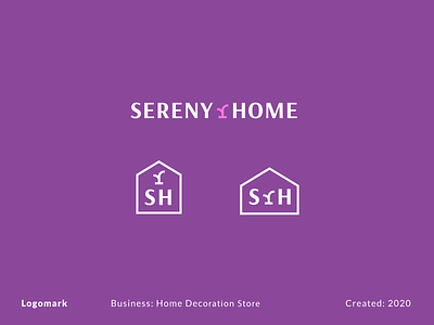 Sereny Home (Decoration Store) decoration home logo logodesign logomark symbol