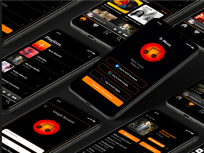 D.Music - Music-player App app branding design illustration ui ux