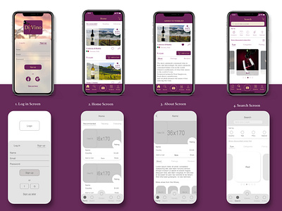 DiVino - Online Wine Store -  Wireframing and Prototyping