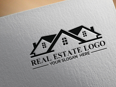 Real Estate Property Mortgage Home  Building Logo Design