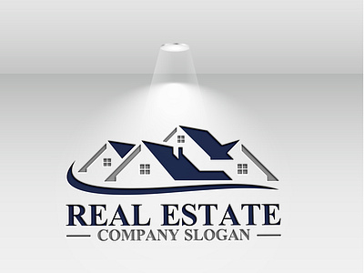 Real Estate Property Mortgage Home Building Logo Design