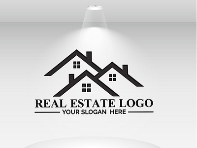 Real Estate Property Mortgage Home Building Logo Design