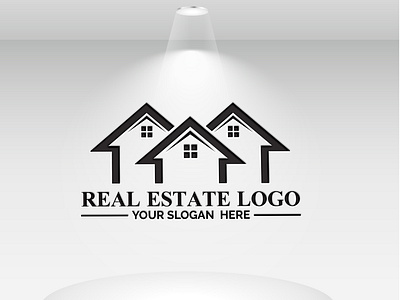 Real Estate Property Mortgage Home Building Logo Design