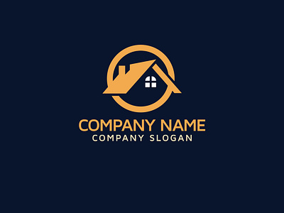 Real Estate Property Mortgage Home Building Logo Design