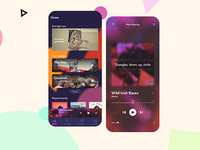 Music player app design mobile music player ui ui design