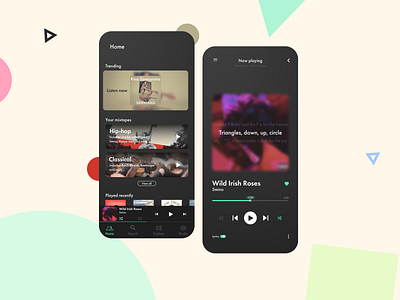 Music Player app design figma mobile music player ui