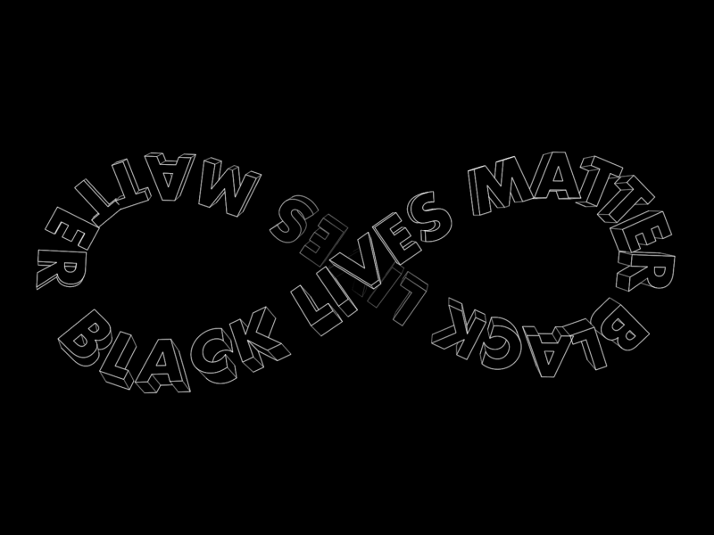 Black Lives Matter 3d black blacklivesmatter design georgefloyd protest type type art