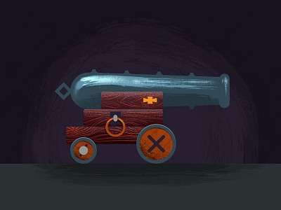 Cannon 2d cannon design illustration pirate