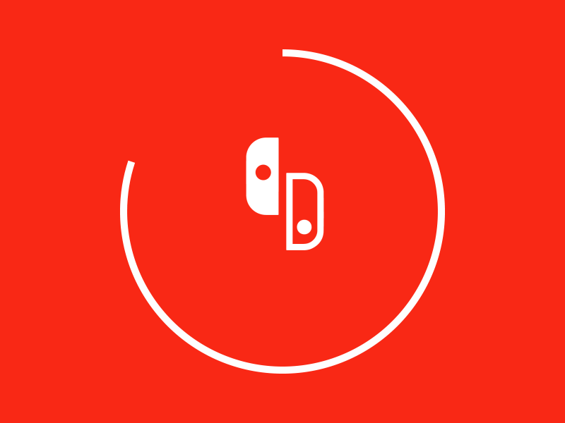 Nintendo Switch - Loading 2d animation design gaming logo nintendo switch vector