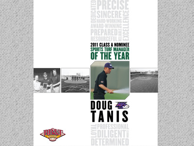 Award entry booklet cover award baseball champion entry groundskeeping sports turf manager winston salem