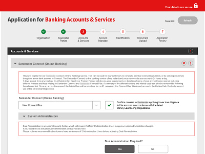 Banking form Layout