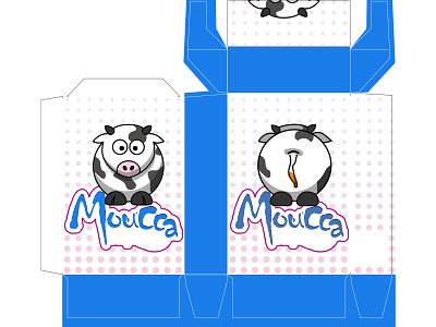 Cow box packaging layout