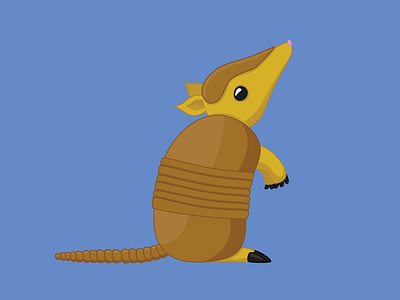 Armadillo animal armadillo character cute design illustration