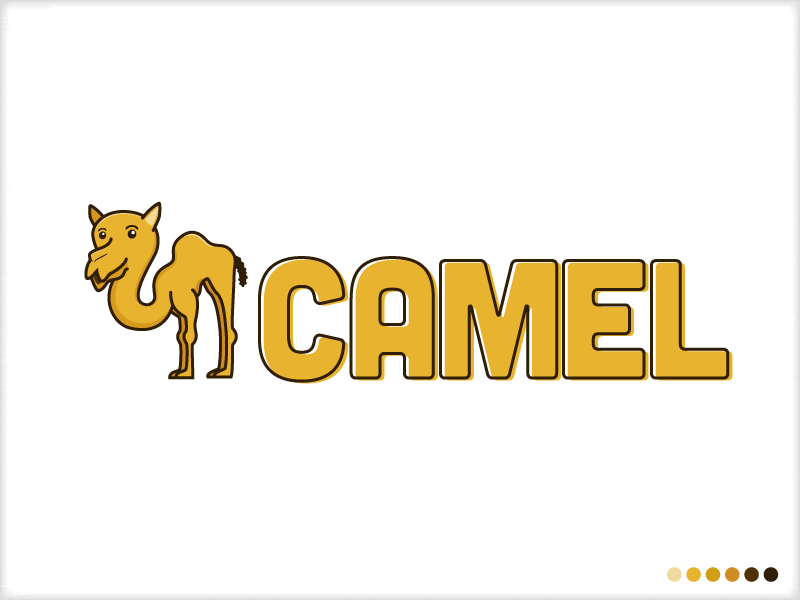 Camel Time animal camel cartoon flat humps illustration offset silly wink winking