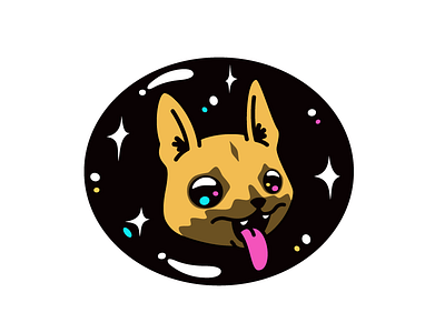 Space Doggee animal cat colors dog german shepherd illustration pet rebound space