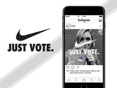 Nike — Just Vote. 2016 election instagram just do it just vote nike social social post vote voting