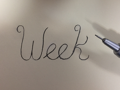 Day 002- Week challenge hand lettered hand lettering handmade lettering letters pencil week