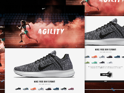 Nike—Landing Page landing page nike shoe web web design website