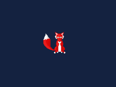 Fox animal cute fox pixel art pixels red