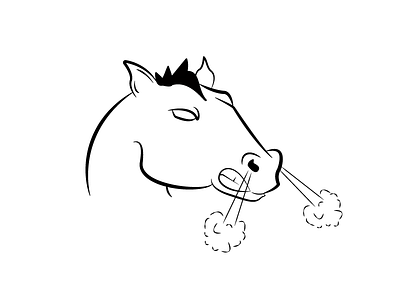 Horse animal horse illustration mad old throwback