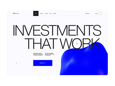 Investments — Website Design 3d blue clean concept design fintech invest investments landing landing page site stocks ui uiux ux web web design web-design webdesign website
