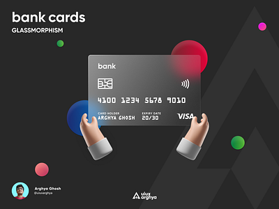 Bank Card - Glassmorphism  Design