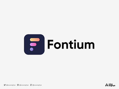 Fontium Logo branding creative logo design figma fontium fontium logo free free fonts freefonts logo open source typography ui uiu uiux uiuxarghya