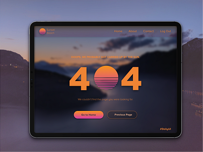 #DailyUI 008 / 404 Page