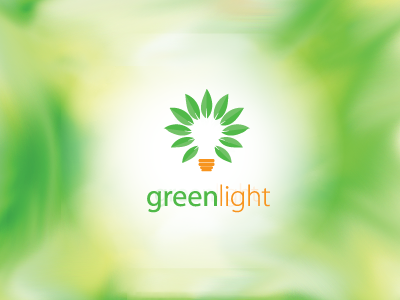 GreenLight eco eco friendly energy green leaf light logo