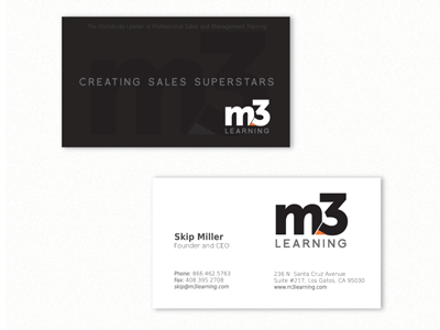 M3 business card 3 business card card education logo m orange sale sales stationery