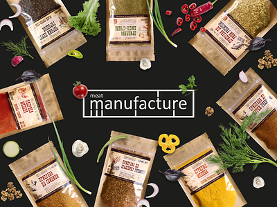 Spice for "Meat Manufacture" food graphic design illustrator packaging seasoning spice