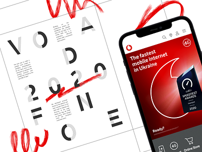 Vodafone adaptive design development digital interface ui ux vis a vis website