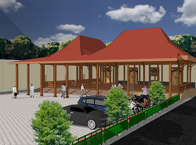 A Historical Place in Yogyakarta design historical sketchup