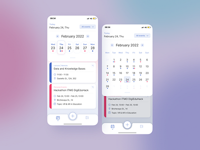 University Events Calendar by Lidia Vlasova on Dribbble