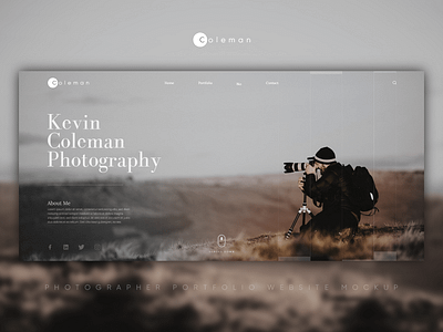 Photographer Portfolio Website UI Design