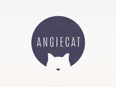 Cat Lover animal cat circle identity logo texture wordmark