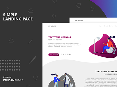 Simple landing page website