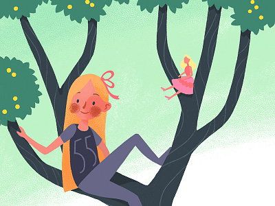 Childhood childhood climb doll illustration photoshop tree