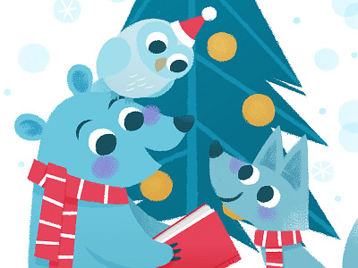 Christmas Stories bear bird book christmas forest fox illustration owl photoshop tale xmas